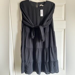 NWT LOFT black long sleeve dress!